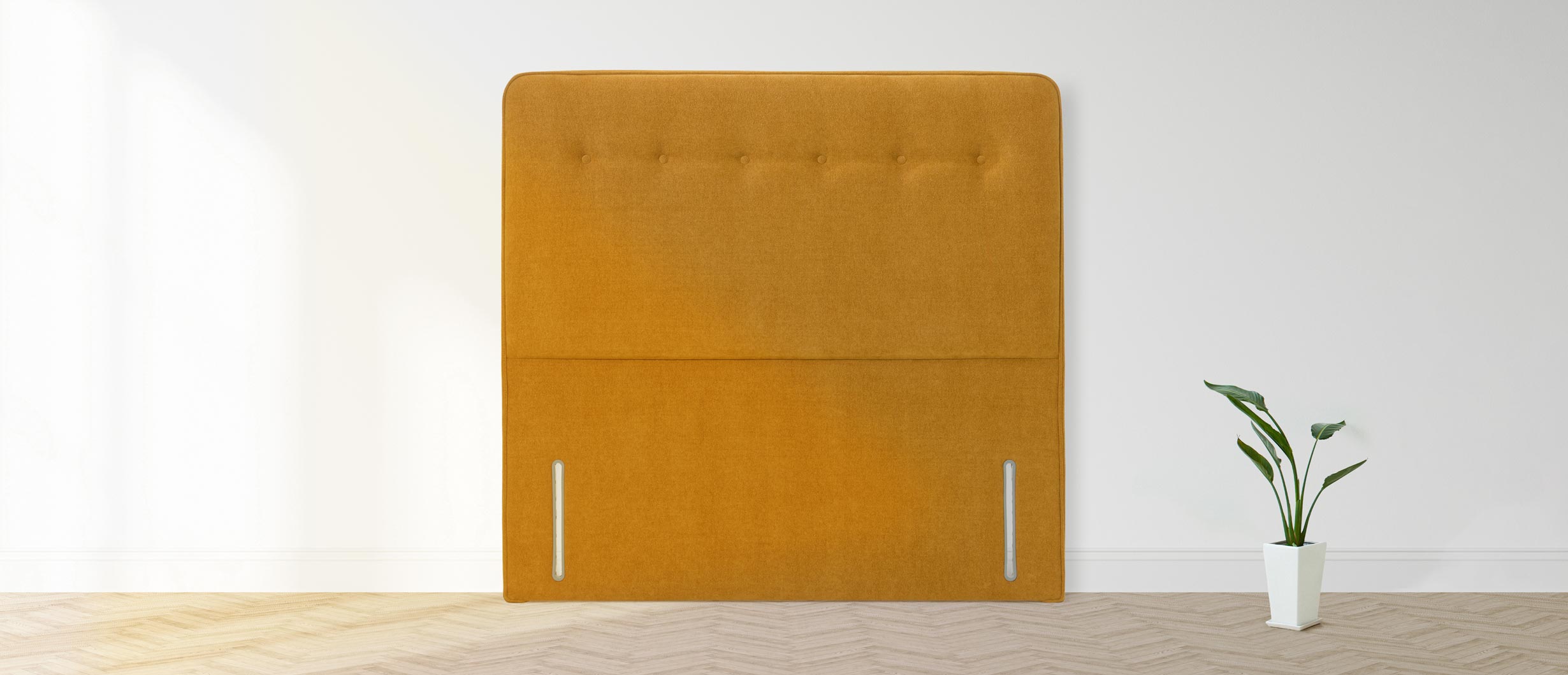 Gainsborough Plain Button Floorstanding Headboard